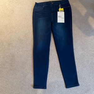 1822 butter denim high rise dark blue jeans